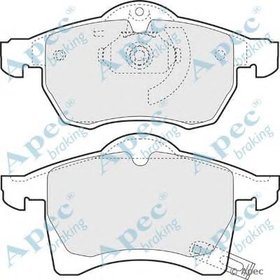 APEC BRAKING pad1023 -  Комплект тормозных колодок, дисковый тормоз